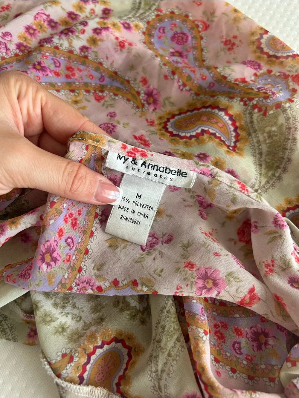 Vintage Floral Paisley Print Slip - Ivy & Annabelle Intimates - Picture 7 of 10